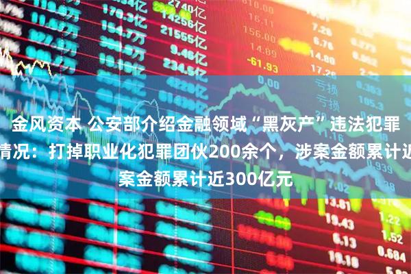 金风资本 公安部介绍金融领域“黑灰产”违法犯罪集群打击情况：打掉职业化犯罪团伙200余个，涉案金额累计近300亿元